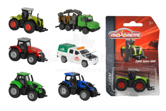 MAJORETTE automodelių rinkinys Farm 6 asort, 212057400