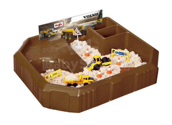 MAISTO DIE CAST Volvo rinkinys Sand Theme, 2 transporto priemonės, priedai, 450g smėlio, 11519