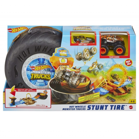 HOT WHEELS Monster Trucks triku riepas rotaļu komplekts, GVK48