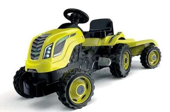 Smoby Tractor Art.710130S Трактор с педалями и прицепом
