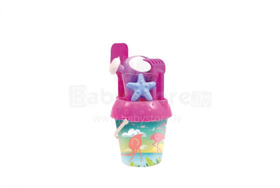 ADRIATIC bucket set + watering can Flamingos, 18 cm. diam., 1103