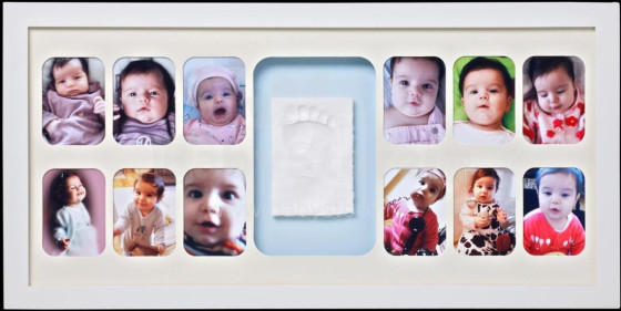 Baby memory prints 12m balts