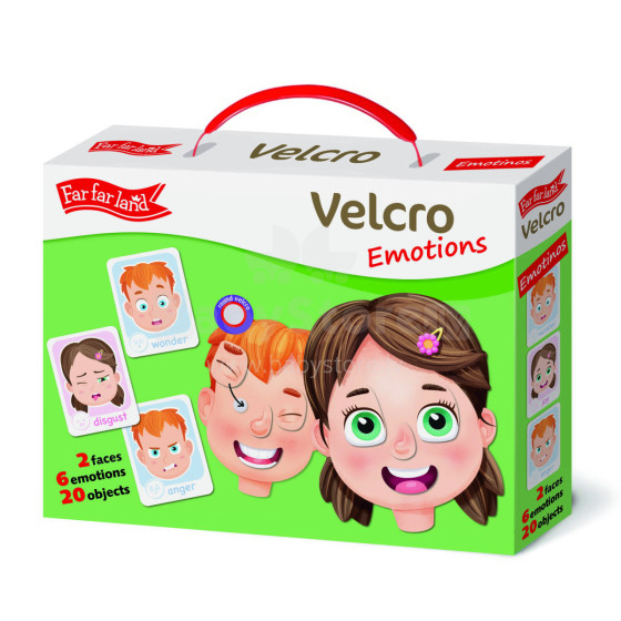 KidyBox Art.F-03818 Velcro spēle ar lipekļiem - Emocijas