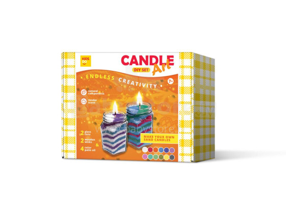 KidyBox Art.44005 DIY Candle Art set. 4 colors