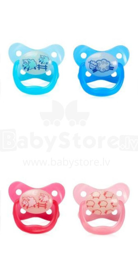 PV12006 PreVent Glow in the Dark BUTTERFLY SHIELD Pacifier - Stage 1, Assorted, 2-Pack