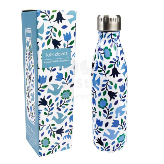 Folk Doves Stainless Steel Bottle, Rex London