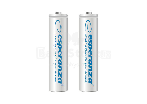 ESPERANZA RECHARGEABLE BATTERIES Ni-MH AAA 1000MAH 2PCS. WHITE
