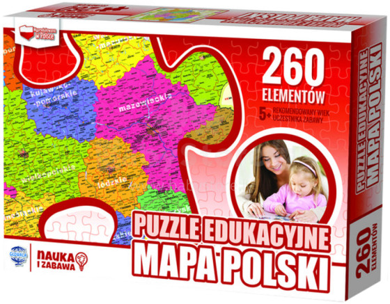 PUZZLE MAPA POLSKI 260 ELEMENTÓW