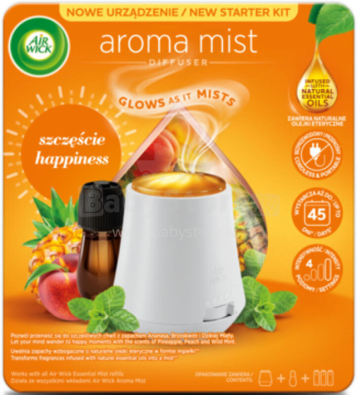 Air Wick Essential Mist Aroma автоматический освежитель воздуха + наполнитель с ароматом огурца и дыни 20 мл (AIRW-WK-002-82)