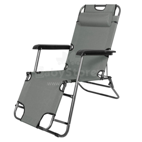 Adjustable garden chair Springos GC0013 grey