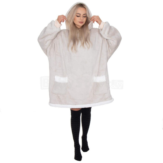 Oversized hoodie blanket Springos HA7322 light gray