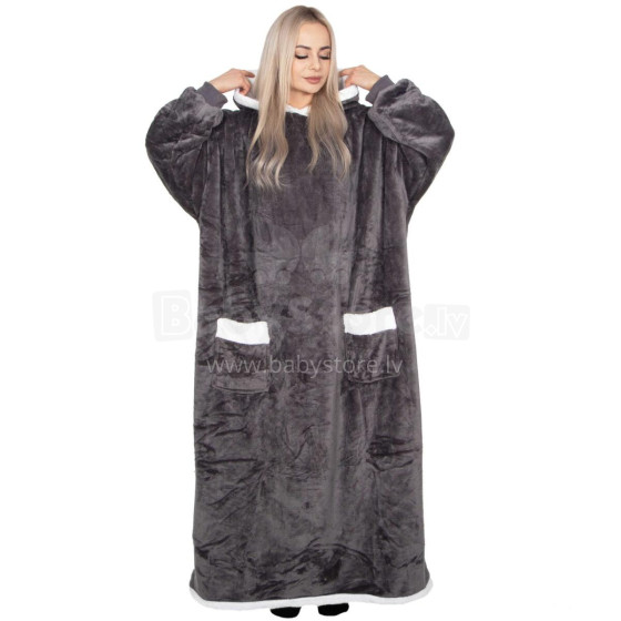 Oversized hoodie blanket Springos HA7330 gray