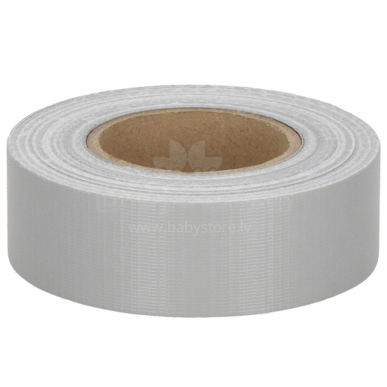 Fence tape Springos FN0004 35 m x 4.75 cm, 450 g/m2, gray 20 Clips