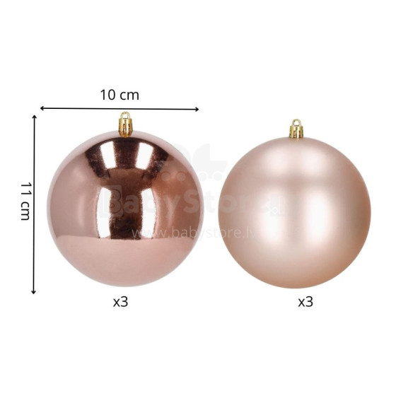 Christmas balls Springos CA1193 10 CM 6 PCS.