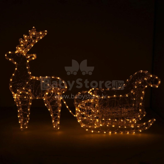 CL1220 LIGHTING REINDEER WITH Sleigh 312 LED