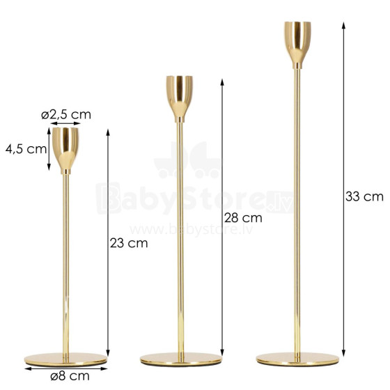 Candlestick set Springos HA7264 3 pcs