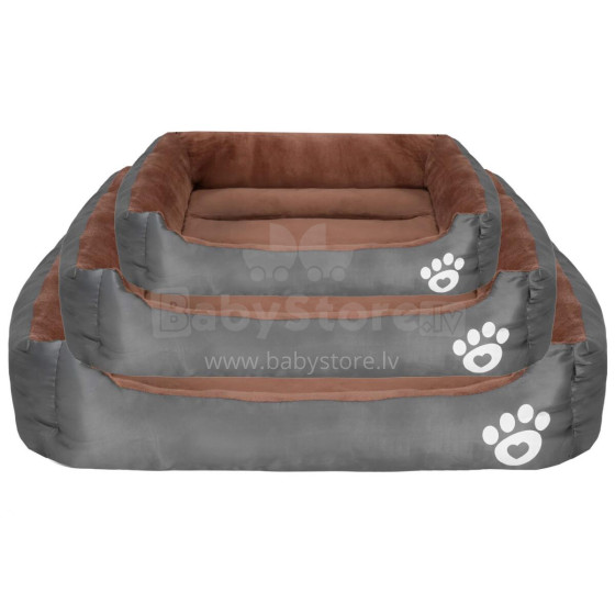 Dog and cat beds Springos PA0329 3 pcs. small, medium and large set of brown-gray beds