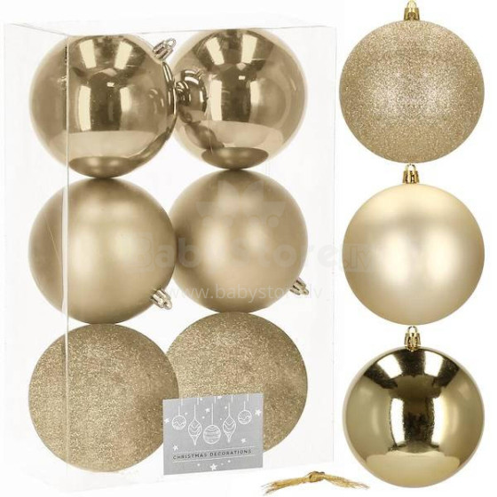 Christmas balls Springos CA0841 10cm 6 pcs