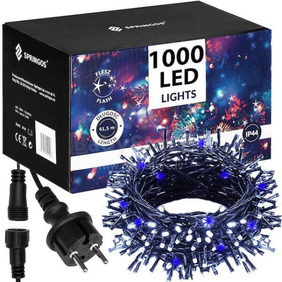 Kalėdinės lemputės Springos CL1008 1000 Led 61,5 m