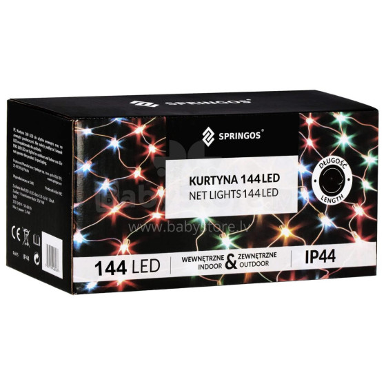 Christmas lights Springos CL4111 144 Led 2 x 2 m