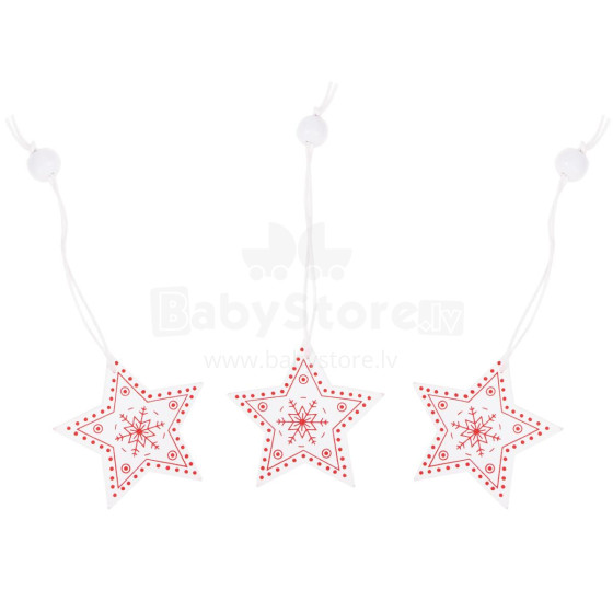 Christmas stars from wood Springos CA0658 5cm