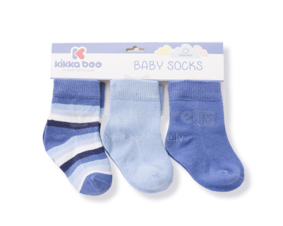 Baby socks Stripes Light Blue 2-3y