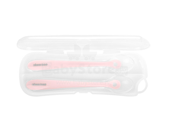 Silicone spoons in a case 2pcs Pink