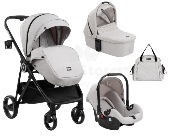 Stroller 3in1 with carrycot Gianni Grey