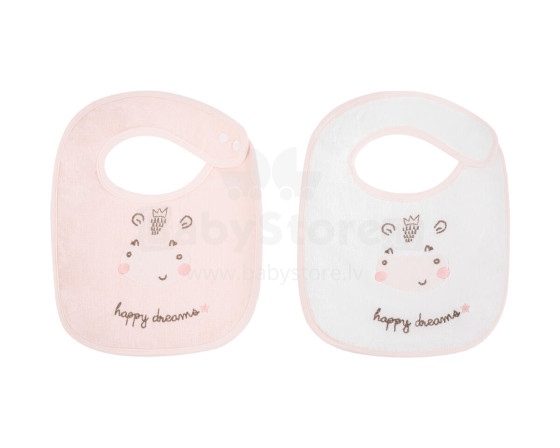 Set of 2 terry bibs Hippo Dreams