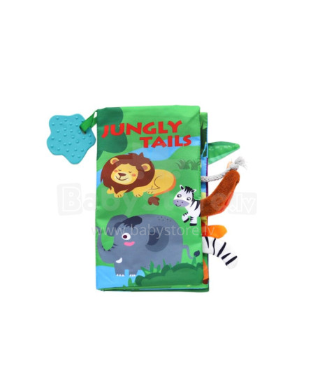 Educational cloth book with teether Jungly tails