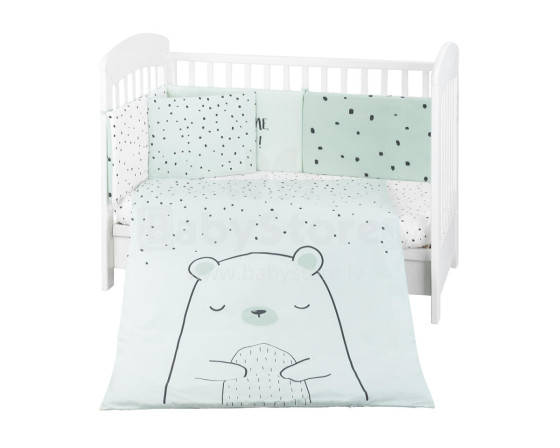 Bedding set 6pcs 60/120 Bear with me Mint