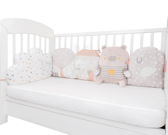 Baby cot plush pillow set My Teddy