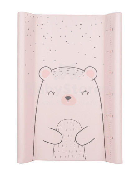 Hard PVC changing pad 50х70cm Bear with me Pink