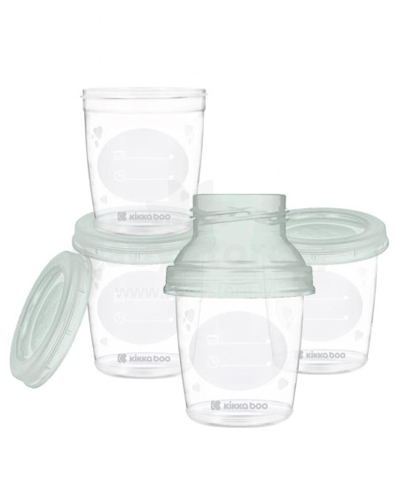 Breast milk storage containers with adaptor Mint