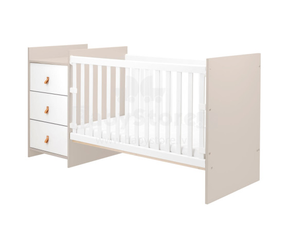 Chipboard baby cot with dresser Ilana Beige