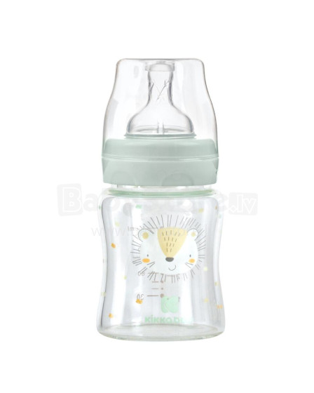 Glass feeding bottle 120ml Jungle King Mint
