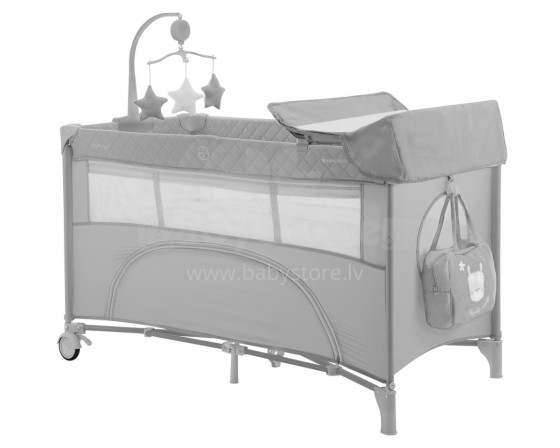 Baby cot 2 levels Nighty Night Grey