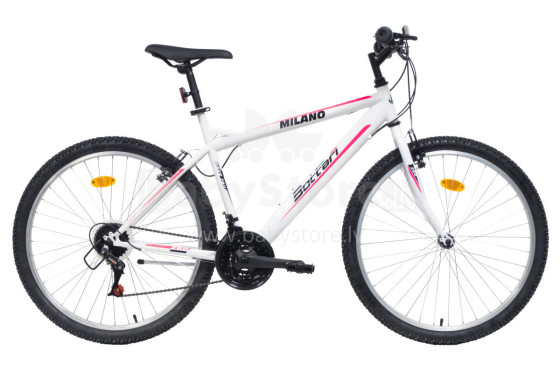 Sieviešu velosipēds 26'' ''MILANO'', balts/rozā