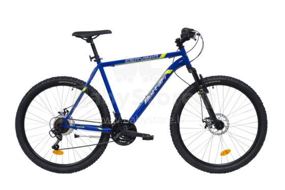 Vīriešu velosipēds 27,5'' ''CERVINIA'', zils/dzeltens/balts