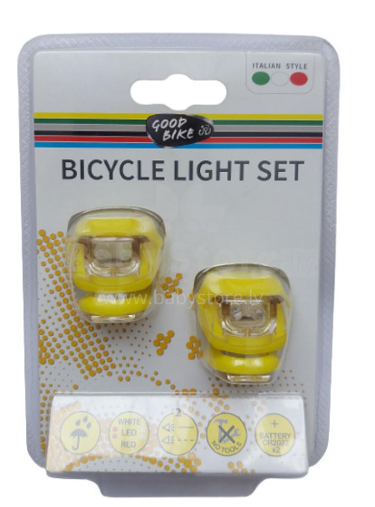 Set of front and rear lights SILICON LED, yellow