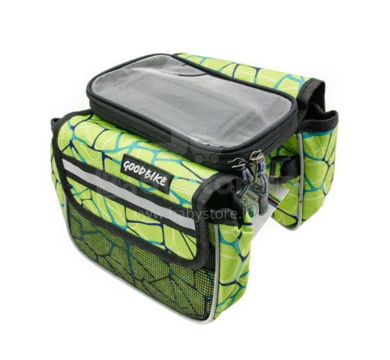 Bicycle bag STAR-G, frame, green/black