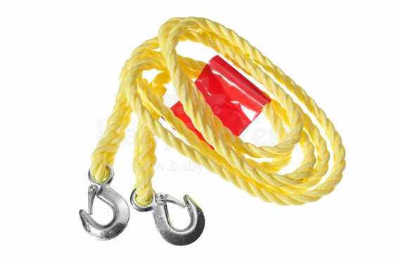 Towing rope with safety hooks LINKA 1500, 1500 kg, 4m