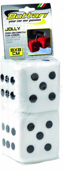 Decorative game dice DECORATIVE PLUSH, white