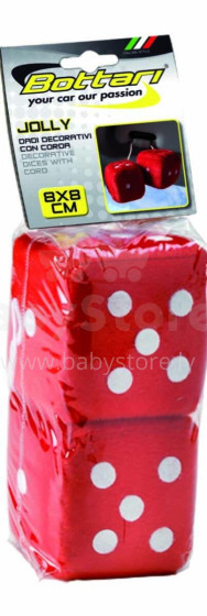 Decorative game dice DECORATIVE PLUSH, red