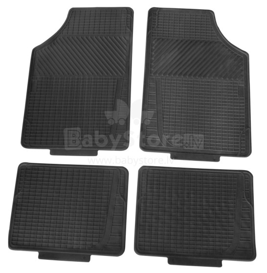 Set of car mats DOUBLE FACE, black