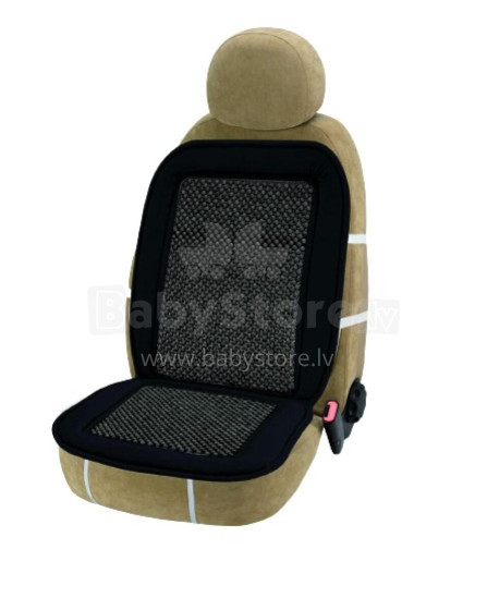 Top cover of car seats with wooden balls ''MICROBALL'', black