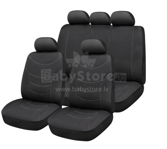 Set of car seat covers CURVE, black/grey