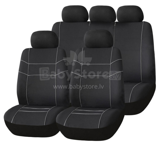 Set of car seat covers VECTOR, black/grey