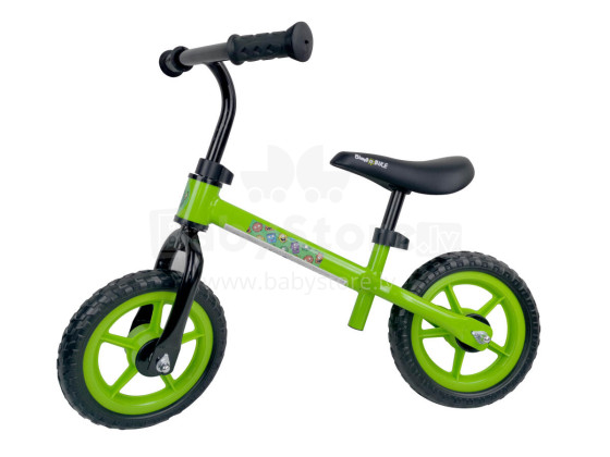 Kids balance bike 10 MONSTER, green/black