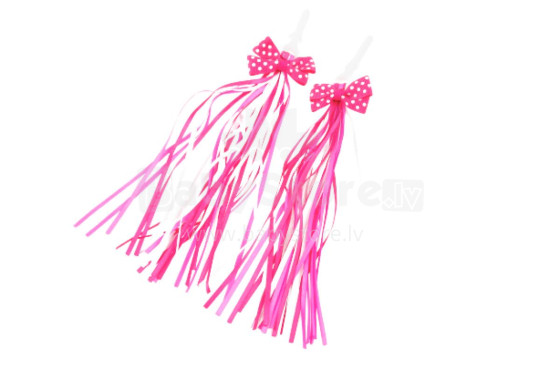 Streamers BOW TIE, 2pcs, pink/white